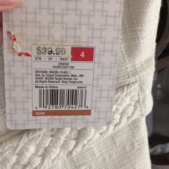 NWT Merona cream dress - Picture 4 of 5